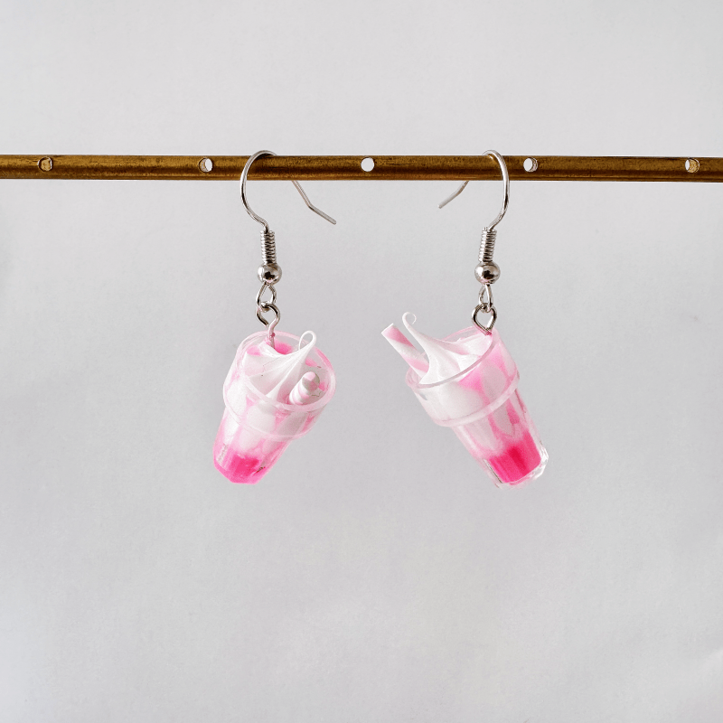 Ice Cream Sundae Pendant Earrings for Women